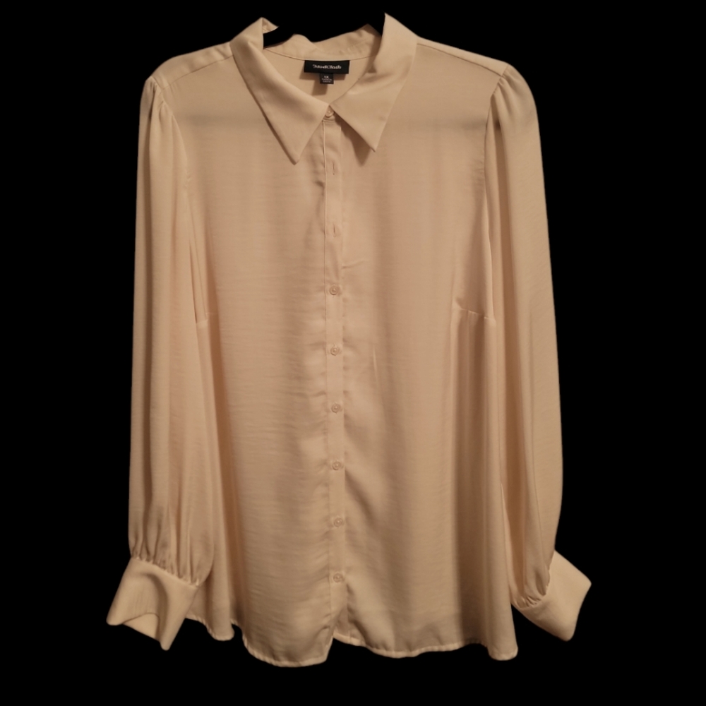 Modcloth Cream Flowy Blouse